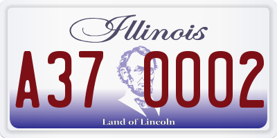 IL license plate A370002