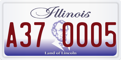 IL license plate A370005