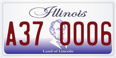 IL license plate A370006