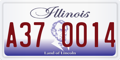 IL license plate A370014