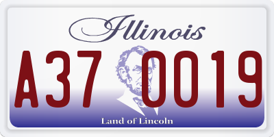 IL license plate A370019