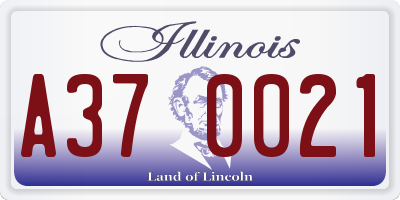 IL license plate A370021