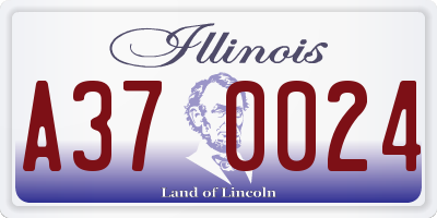 IL license plate A370024