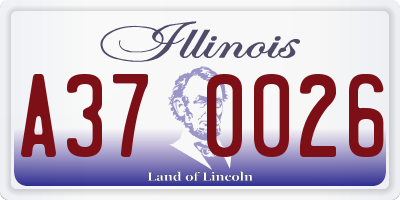 IL license plate A370026