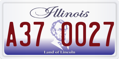 IL license plate A370027