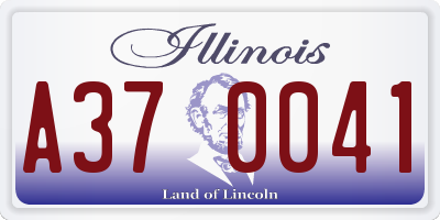 IL license plate A370041