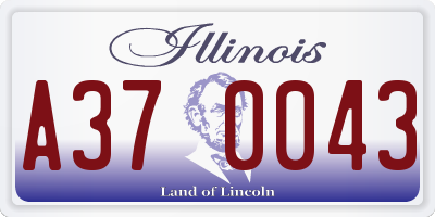 IL license plate A370043