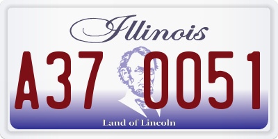 IL license plate A370051