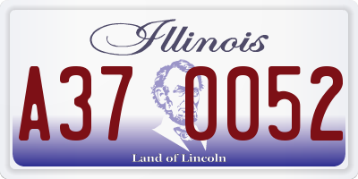 IL license plate A370052