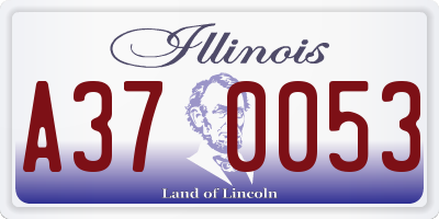 IL license plate A370053