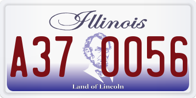 IL license plate A370056