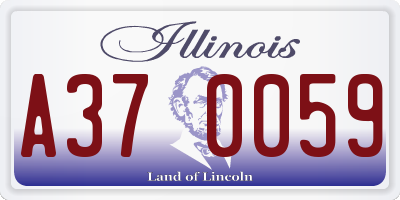 IL license plate A370059
