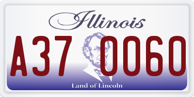 IL license plate A370060