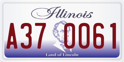 IL license plate A370061