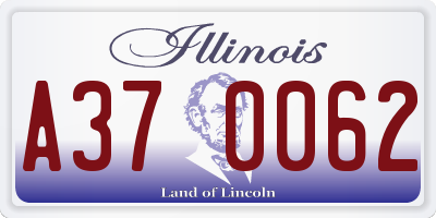 IL license plate A370062