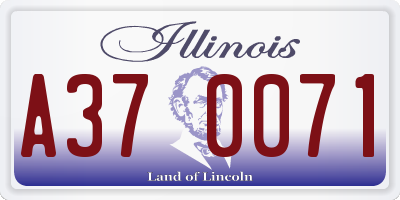 IL license plate A370071