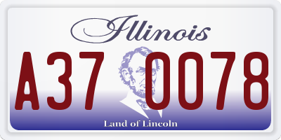 IL license plate A370078