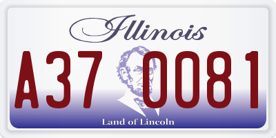 IL license plate A370081