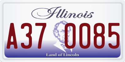 IL license plate A370085