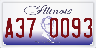 IL license plate A370093