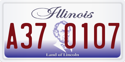 IL license plate A370107