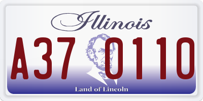 IL license plate A370110