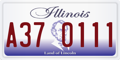 IL license plate A370111