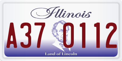 IL license plate A370112