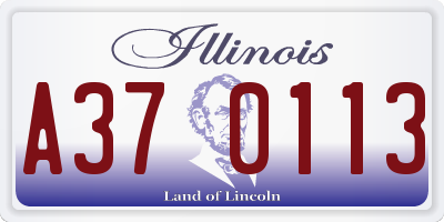 IL license plate A370113