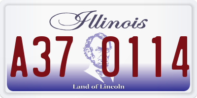 IL license plate A370114