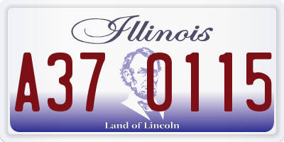 IL license plate A370115