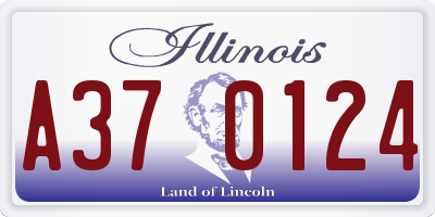 IL license plate A370124