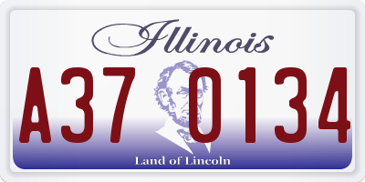 IL license plate A370134