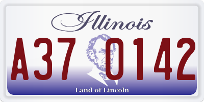 IL license plate A370142