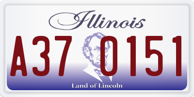 IL license plate A370151