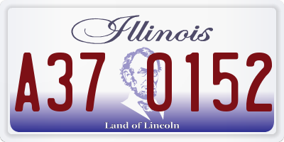 IL license plate A370152