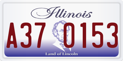 IL license plate A370153