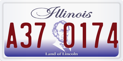 IL license plate A370174
