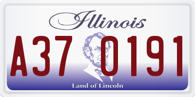 IL license plate A370191