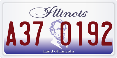 IL license plate A370192