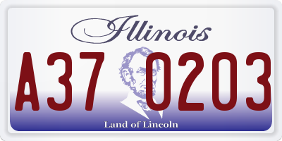 IL license plate A370203