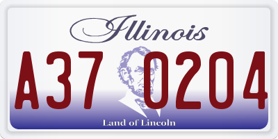 IL license plate A370204
