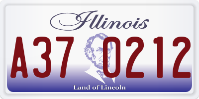 IL license plate A370212