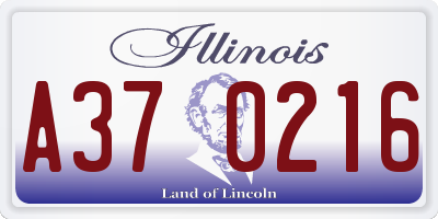 IL license plate A370216