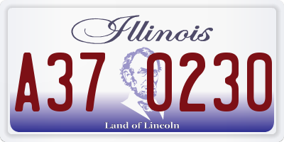 IL license plate A370230