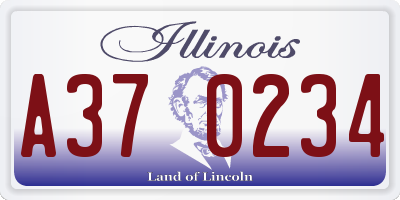 IL license plate A370234