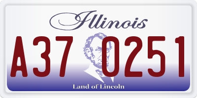 IL license plate A370251