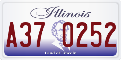 IL license plate A370252