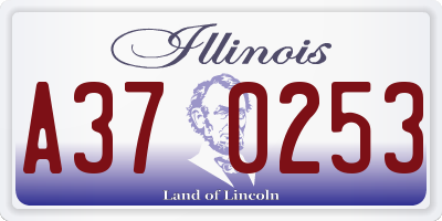 IL license plate A370253