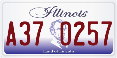 IL license plate A370257